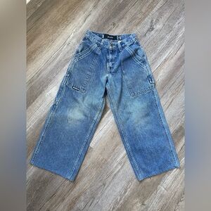 VTG LEVIS SILVER TAB Cargo Denim Pants Capris Size 24 25 M 12 Faded